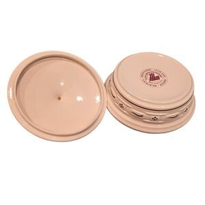 Longaberger Pottery Round Small Casserole Covered Dish‎ Traditional Red